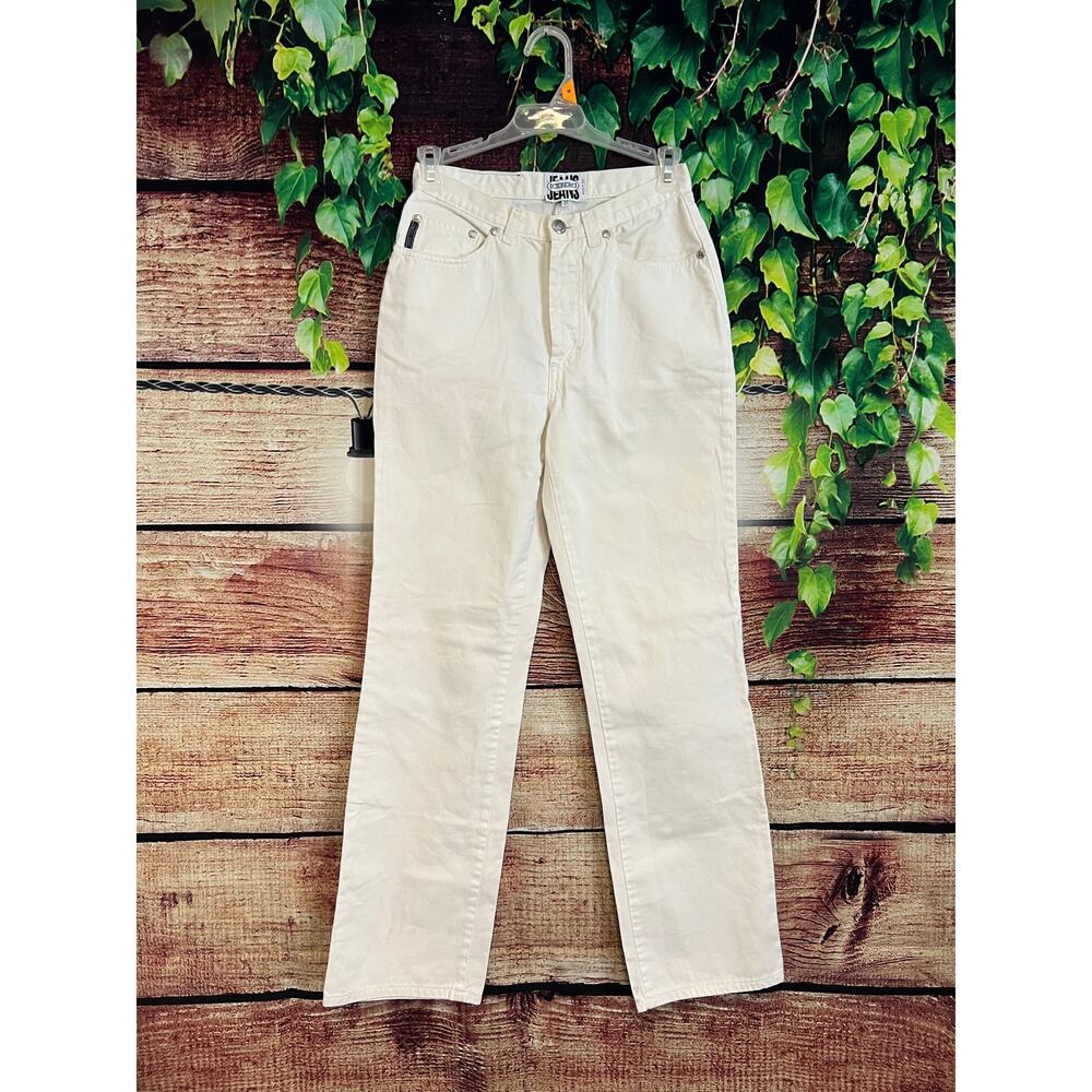 Iceberg Straight Leg Jeans White Y2K Women's Size 27 Fit 24 Flawed